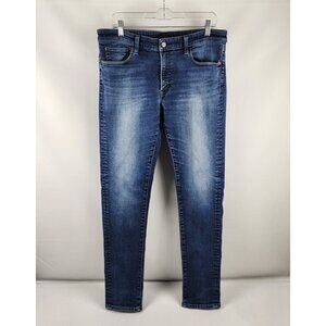Uniqlo Men's Blue Faded Slim Jeans